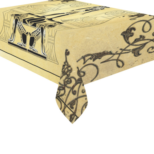 Anubis, the egypt god Cotton Linen Tablecloth 60"x 84"