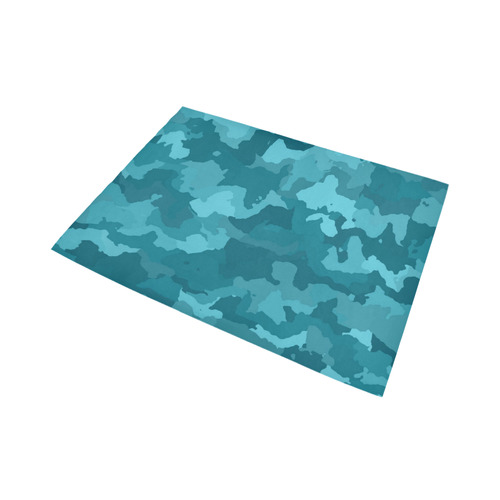 camouflage teal Area Rug7'x5'