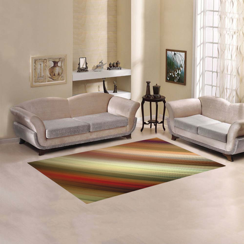 Fall Time Colored Gradient Diagonal Stripes Area Rug 5'x3'3''