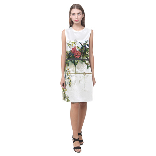 Vintage Floral Eos Women's Sleeveless Dress (Model D01)
