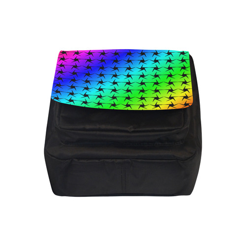 Colorful Black Star Crossbody Nylon Bags (Model 1633)