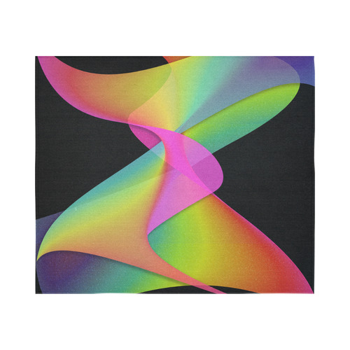 rainbow twist Cotton Linen Wall Tapestry 60"x 51"