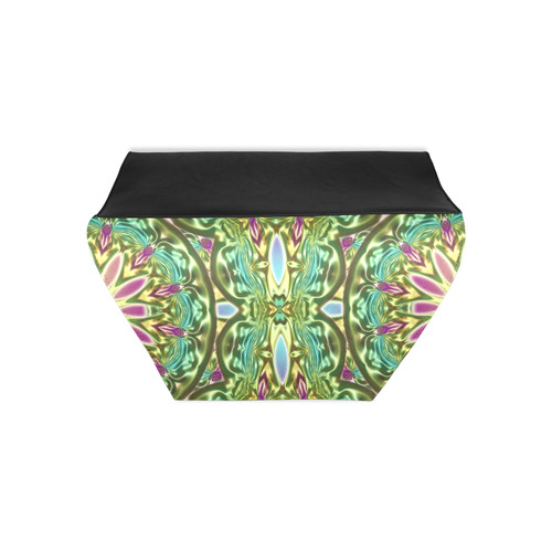 One and two half MANDALA green magenta cyan Clutch Bag (Model 1630)