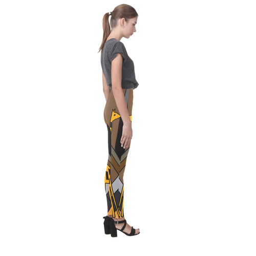 Cool Artsy Giraffe Abstract Art Cassandra Women's Leggings (Model L01)