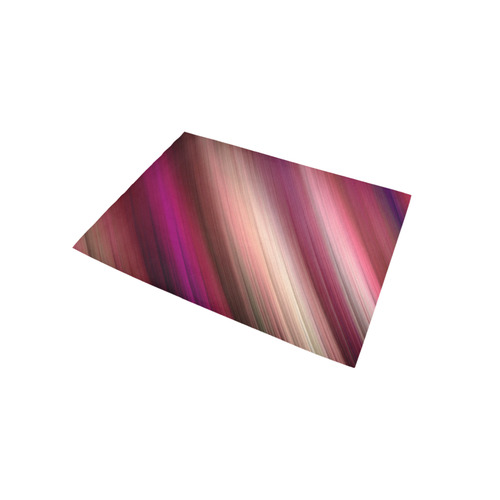 Pink Red Burgundy Gradient Diagonal Stripes Area Rug 5'x3'3''