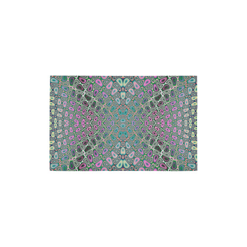 Multicolored Hologram Butterfly Fractal Abstract Area Rug 2'7"x 1'8‘’