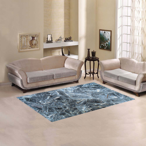 Iced Glass Area Rug 5'x3'3''