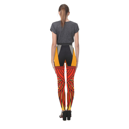 Hawk in Flight Abstract Art Cassandra Women's Leggings (Model L01)