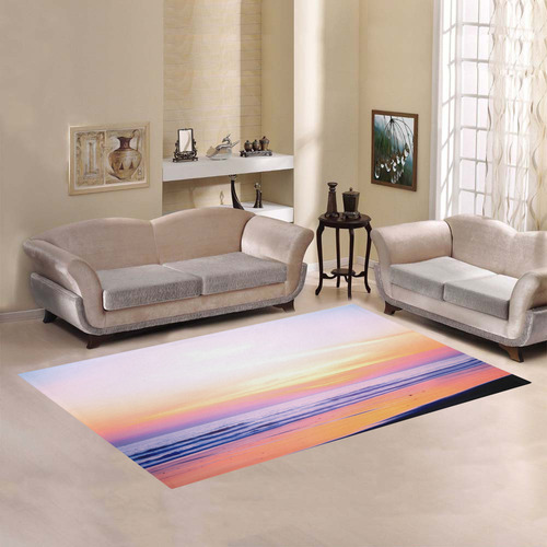 Sunshine Beach Scene, Summer, Sun, Holidays Area Rug7'x5'