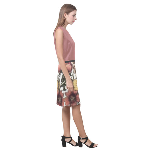 Canyon Rose and Vintage Floral Eos Women's Sleeveless Dress (Model D01)