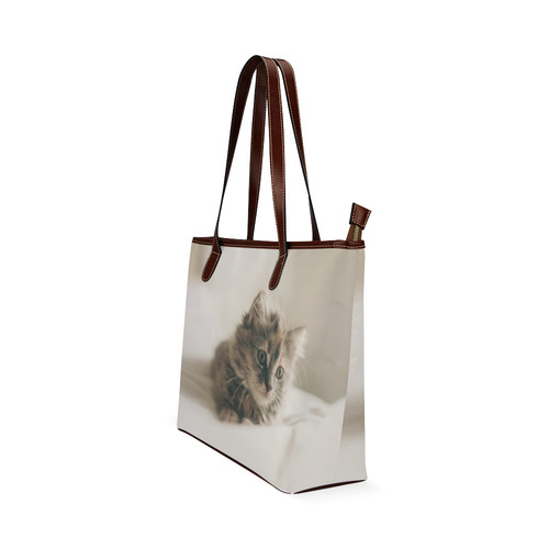 Lovely Sweet Little Cat Kitten Kitty Pet Shoulder Tote Bag (Model 1646)