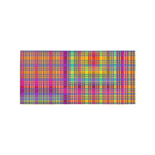 Rainbow Tartan Area Rug 7'x3'3''