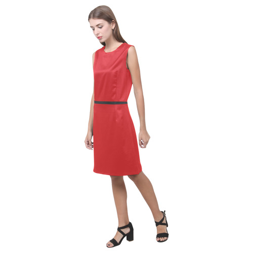Fiery Red Eos Women's Sleeveless Dress (Model D01)