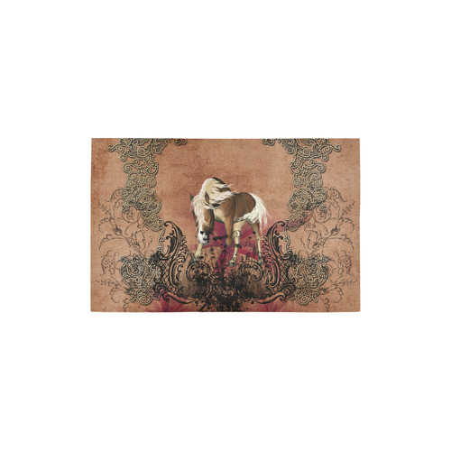 Amazing horse with flowers Area Rug 2'7"x 1'8‘’