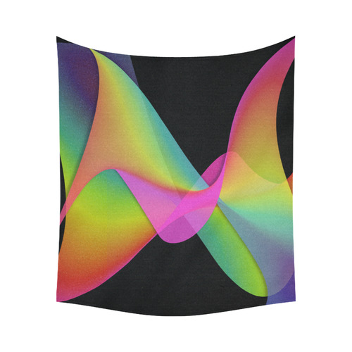 rainbow twist Cotton Linen Wall Tapestry 60"x 51"