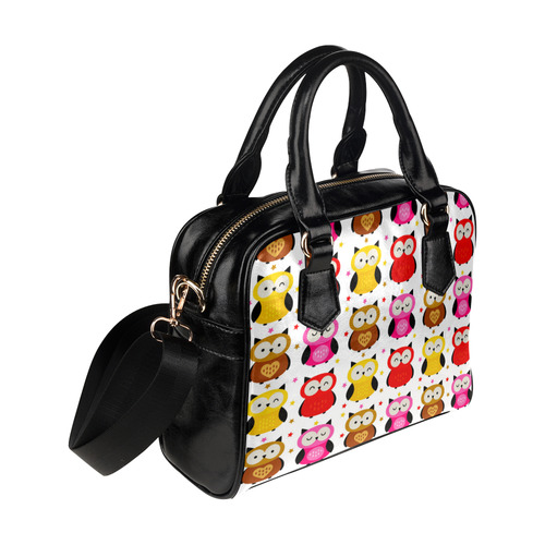 Cute Owls Animal Nature Pattern Shoulder Handbag (Model 1634)