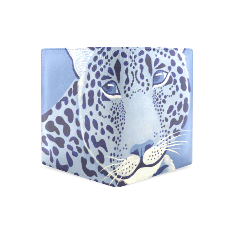 Ultramarine Jaguar Men's Leather Wallet (Model 1612) ID D843021