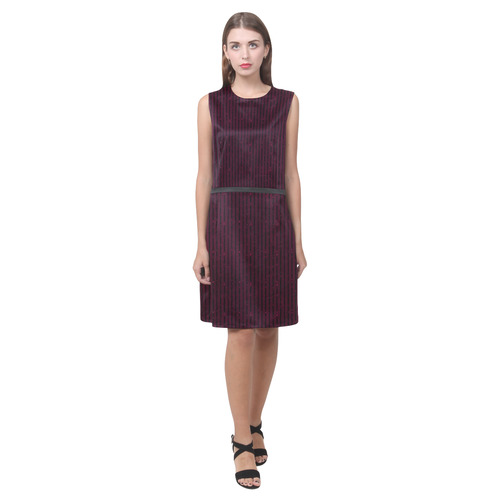 Anemone Stripe Eos Women's Sleeveless Dress (Model D01)