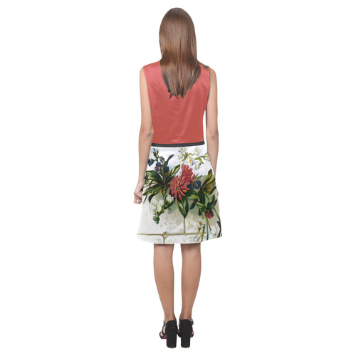 Vintage Floral Eos Women's Sleeveless Dress (Model D01)