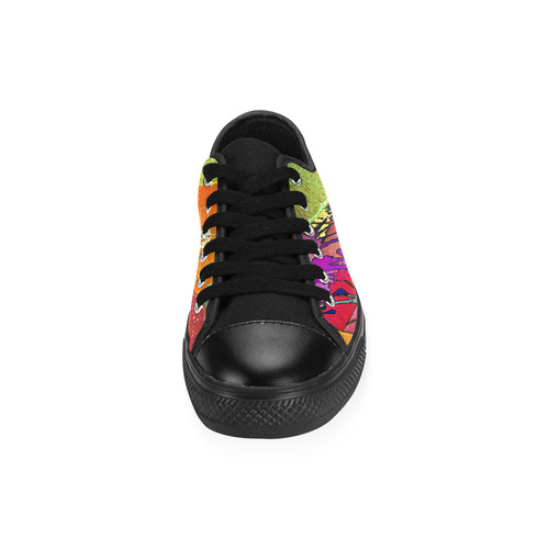 Pop Art Pattern Mix ORANGES SPLASHES multicolored Men's Classic Canvas Shoes/Large Size (Model 018)