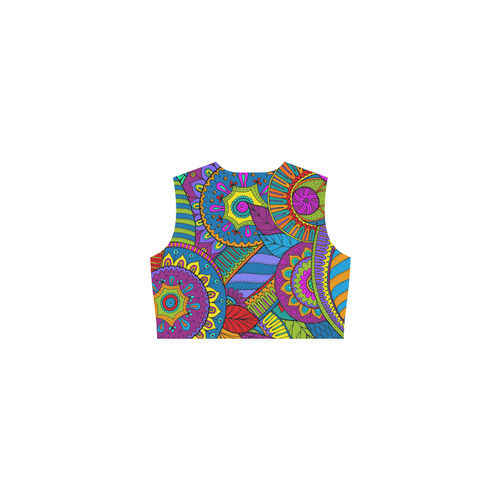 Pop Art PAISLEY Ornaments Pattern multicolored Eos Women's Sleeveless Dress (Model D01)