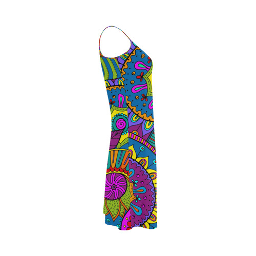 Pop Art PAISLEY Ornaments Pattern multicolored Alcestis Slip Dress (Model D05)