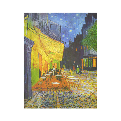 Van Gogh Cafe Terrace At Night Cotton Linen Wall Tapestry 60"x 80"