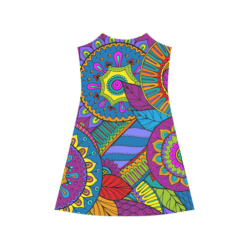 Pop Art PAISLEY Ornaments Pattern multicolored Alcestis Slip Dress (Model D05)