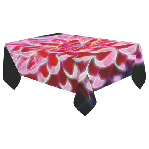 Pink Chrysanthemum Topaz Cotton Linen Tablecloth 60"x 104"