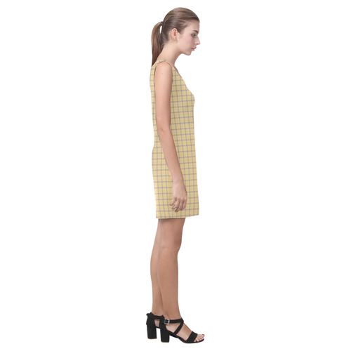 Nerd Geek Costume - Yellow Plaid Medea Vest Dress (Model D06)