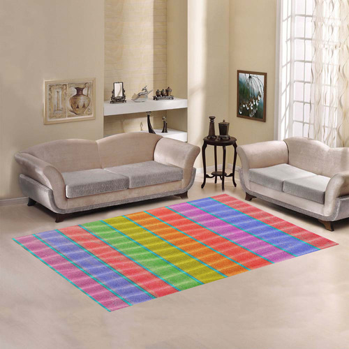 sandy stripes Area Rug7'x5'