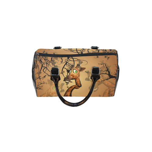 Cute giraffe in the fantasy wood Boston Handbag (Model 1621)