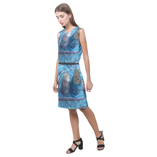 russian doll Eos Women's Sleeveless Dress (Model D01)
