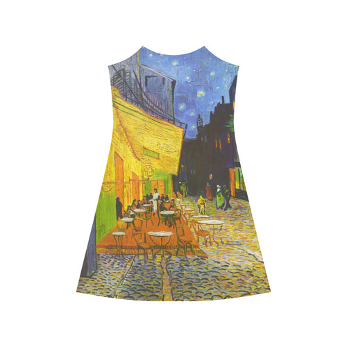 Van Gogh Cafe Terrace At Night Alcestis Slip Dress (Model D05)