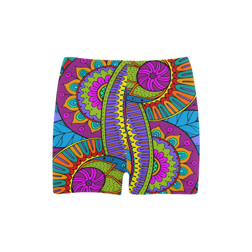 Pop Art PAISLEY Ornaments Pattern multicolored Briseis Skinny Shorts (Model L04)