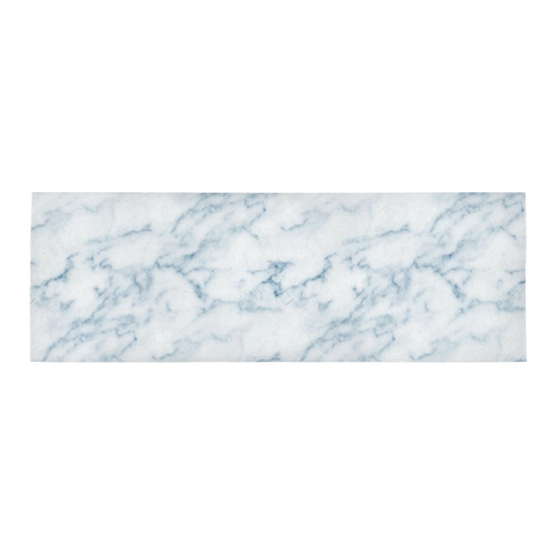 Italian Marble,Rimini Blu,white,blue Area Rug 9'6''x3'3''