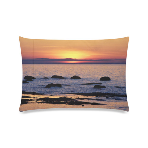 Summer's Glow Custom Zippered Pillow Case 16"x24"(Twin Sides)