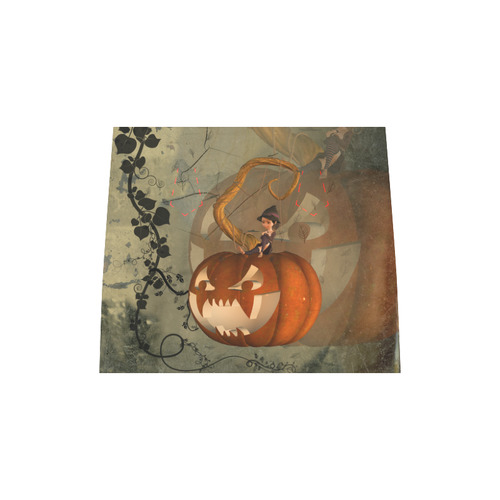 Halloween, funny pumpkin with witch Boston Handbag (Model 1621)