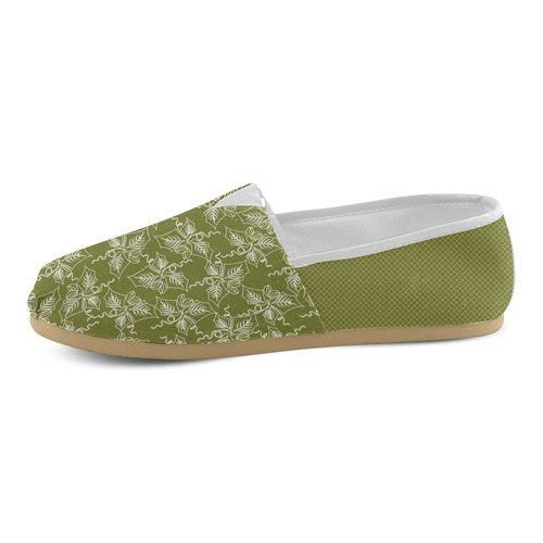 Christmas Holiday Floral Green Unisex Casual Shoes