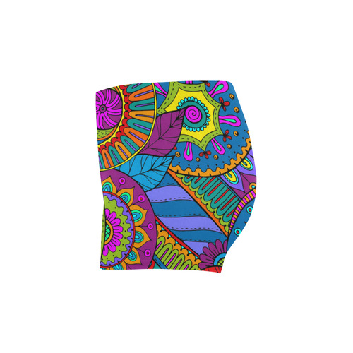 Pop Art PAISLEY Ornaments Pattern multicolored Briseis Skinny Shorts (Model L04)