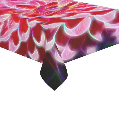 Pink Chrysanthemum Topaz Cotton Linen Tablecloth 60"x 104"
