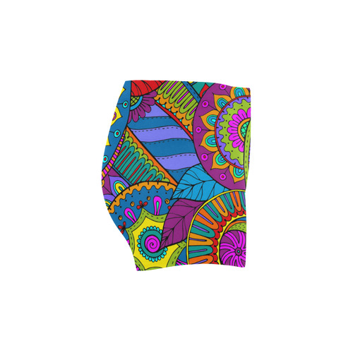 Pop Art PAISLEY Ornaments Pattern multicolored Briseis Skinny Shorts (Model L04)