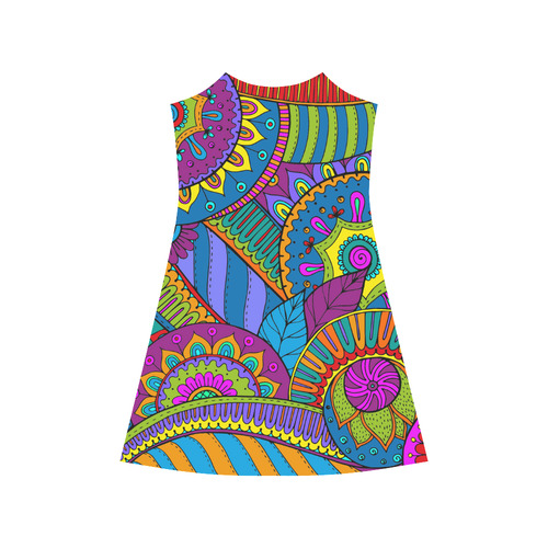 Pop Art PAISLEY Ornaments Pattern multicolored Alcestis Slip Dress (Model D05)