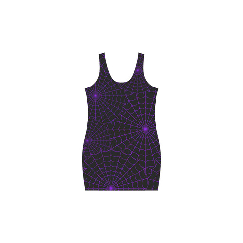 Halloween Spiderwebs - Purple Medea Vest Dress (Model D06)