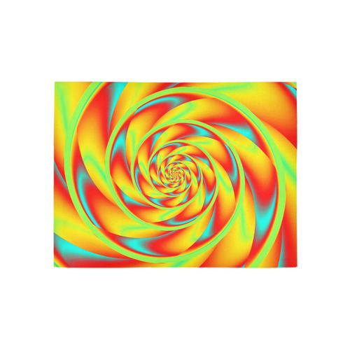 CRAZY POWER SPIRAL - neon colored Area Rug 5'3''x4'