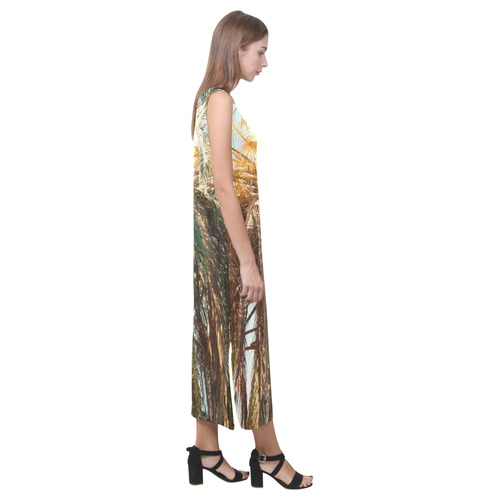 palm Phaedra Sleeveless Open Fork Long Dress (Model D08)