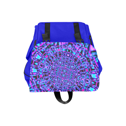 Blue Fractal Sapphire Casual Shoulders Backpack (Model 1623)