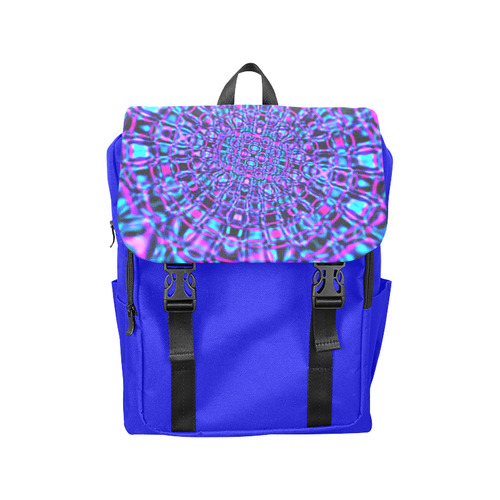 Blue Fractal Sapphire Casual Shoulders Backpack (Model 1623)