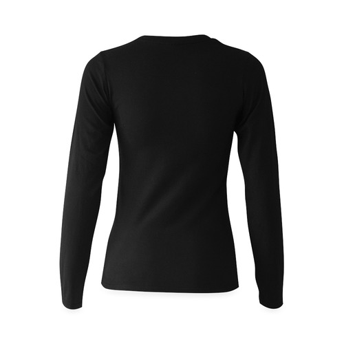 Abstract Triangle Scorpion Black Sunny Women's T-shirt (long-sleeve) (Model T07)