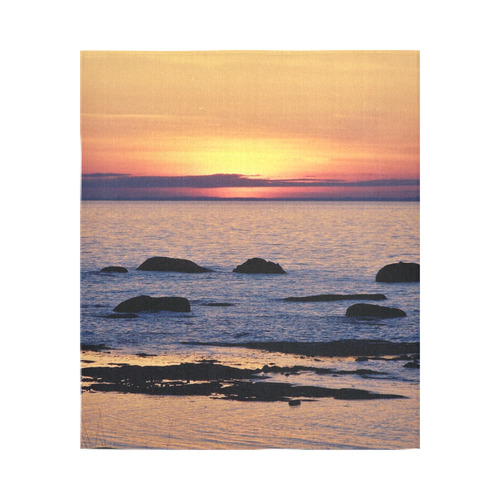 Summer's Glow Cotton Linen Wall Tapestry 51"x 60"